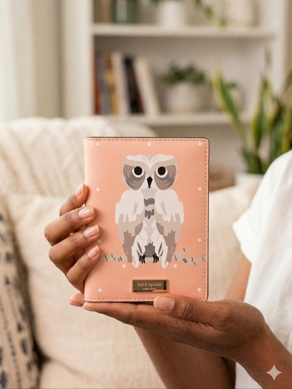 Kate Spade NY Blaze a Trail "Who Me?" Owl Passport Holder EUC - Picture 4 of 12